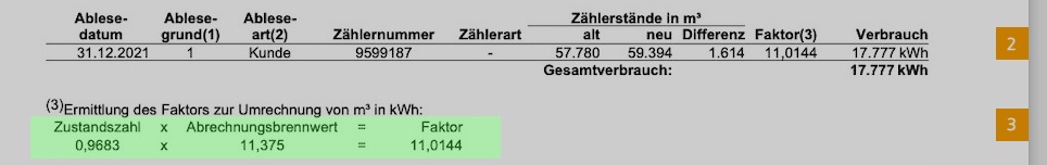 Gas Bill Example 1